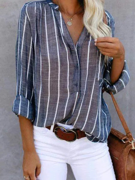 StyleSprout™ | Breathable Lightweight Striped Blouse